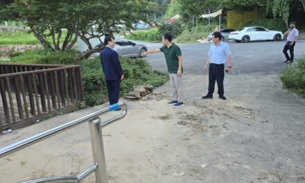 한국노인복지중앙회, 폭우피해 시설 위로방문