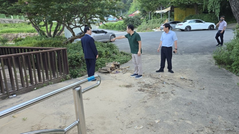 한국노인복지중앙회, 폭우피해 시설 위로방문