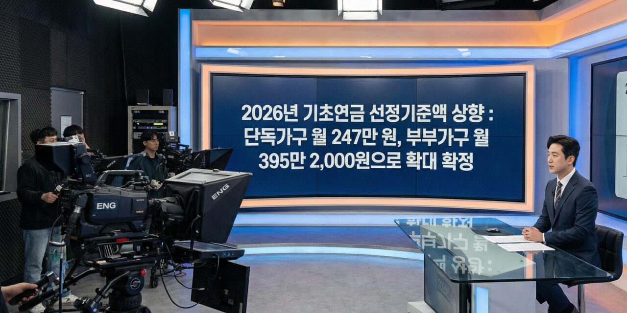 2026년 기초연금 선정기준액 8.3%상향…노인단독가구 월 247만원, 부부가구 월 395만2천원