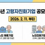 2026년 ‘고령자친화기업 공모’…5년간 최대 3억 원 지원