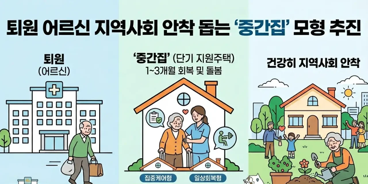보건복지부, 퇴원 어르신 지역사회 안착 돕는 ‘중간집’ 모형 구축 추진